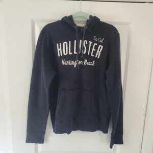 Hollister Hoodie Women's Navy Blue Pullover Logo